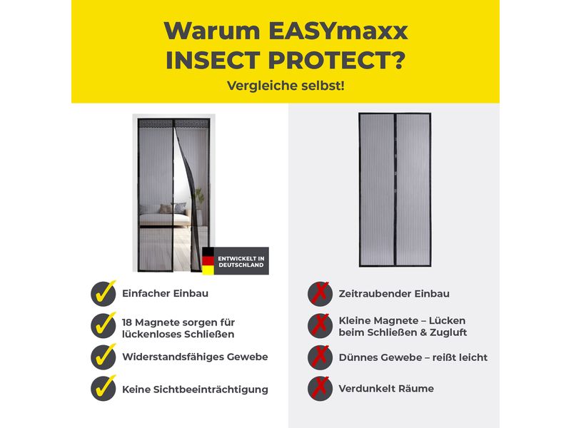 EASYmaxx Fliegengitter Magic Click, 90 x 210 cm Türvorhang 90 x 210 cm»Magic Click»