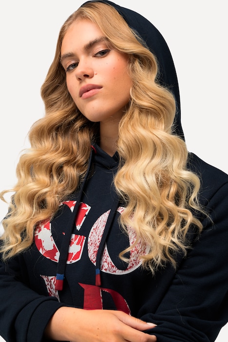 Long-Hoodie, Motiv GOLD, Kapuze, Langarm