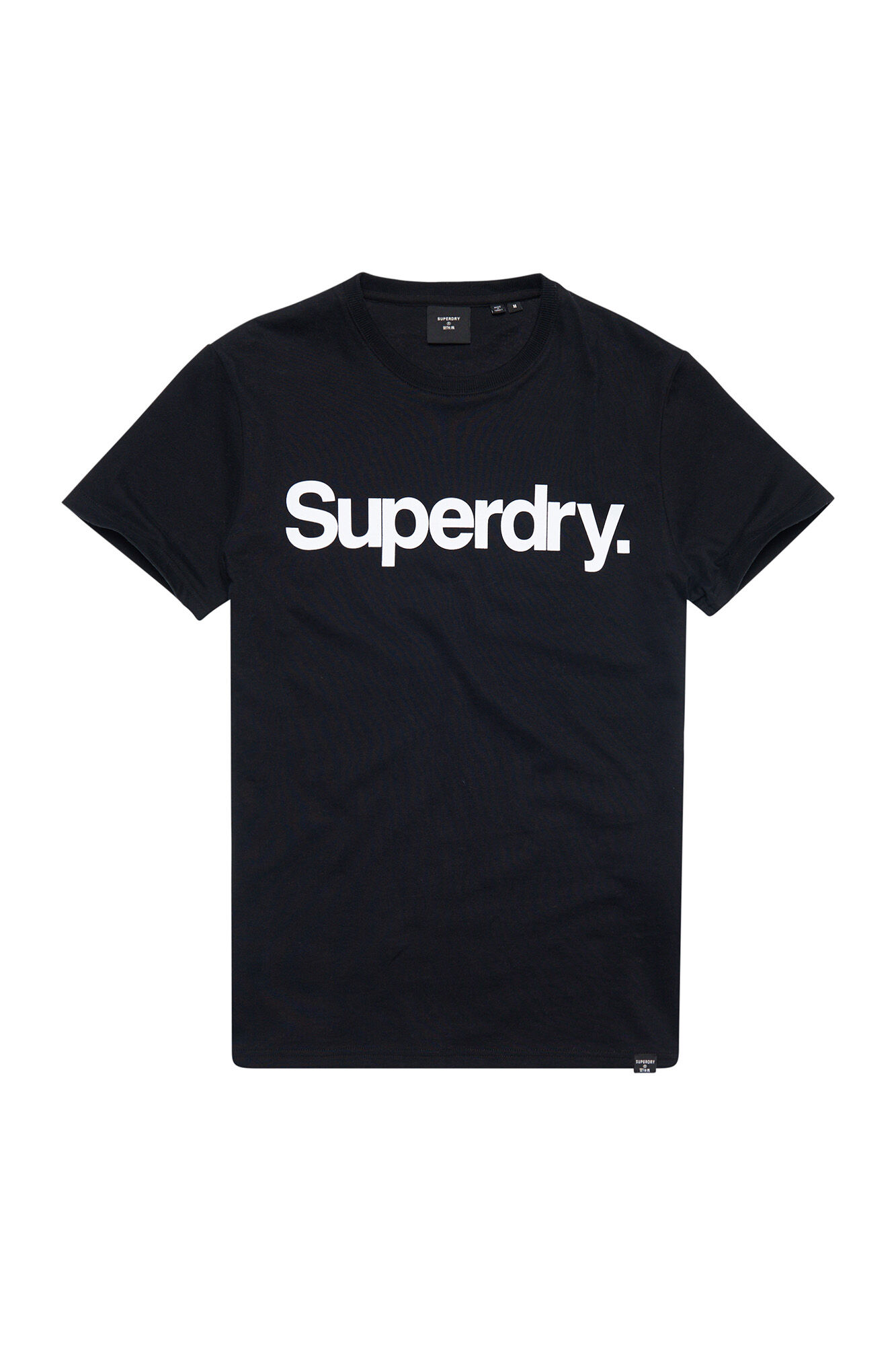 Camiseta de algodão orgânico com o logotipo da Core - preta