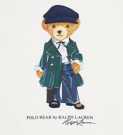 Polo Ralph Lauren Bluse - Hvid m. Bamse