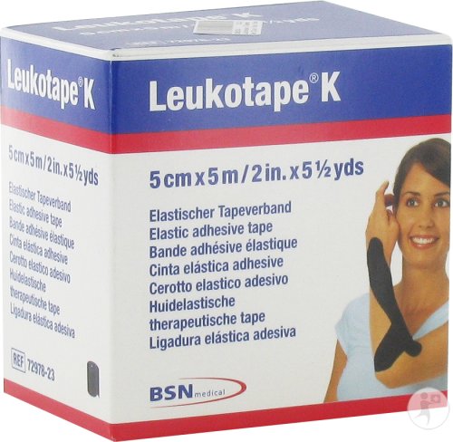 Leukotape K Bande Adhésive Élastique Noir 5m x 5cm 1 Pièce