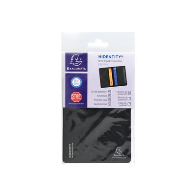 Exacompta Hidentity - Etui de protection de carte de visite - PVC - noir