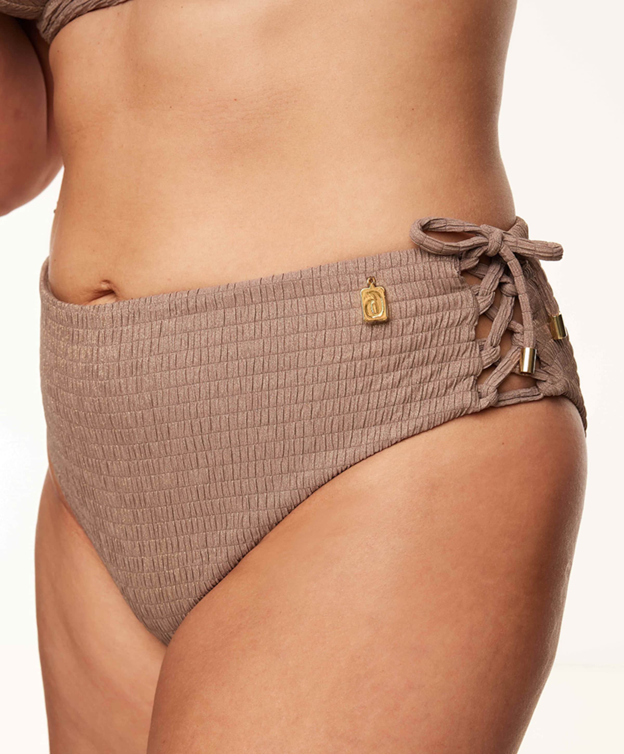 Annadiva Dames bikinibroekje bruin