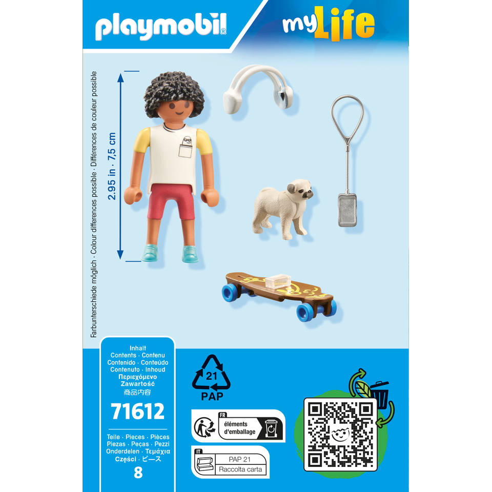 PLAYMOBIL My life jongen met hond 71612