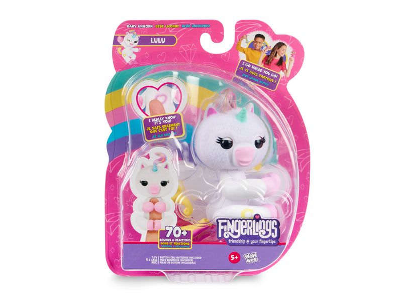 Wowwee Roboter Fingerlings Unicorn Lulu Lustiges und interaktives Einhorn