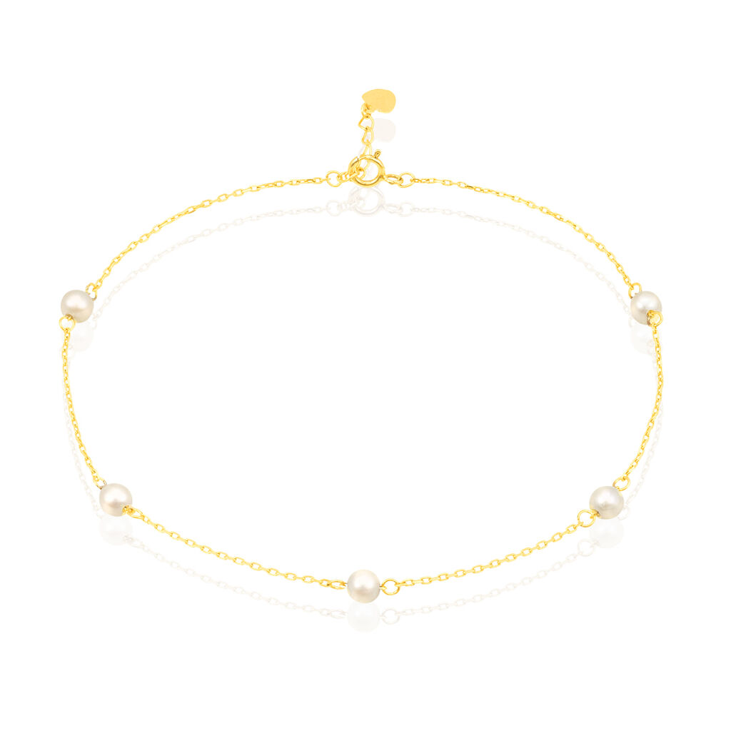 Chaîne De Cheville Akif Or Jaune Perle De Culture
