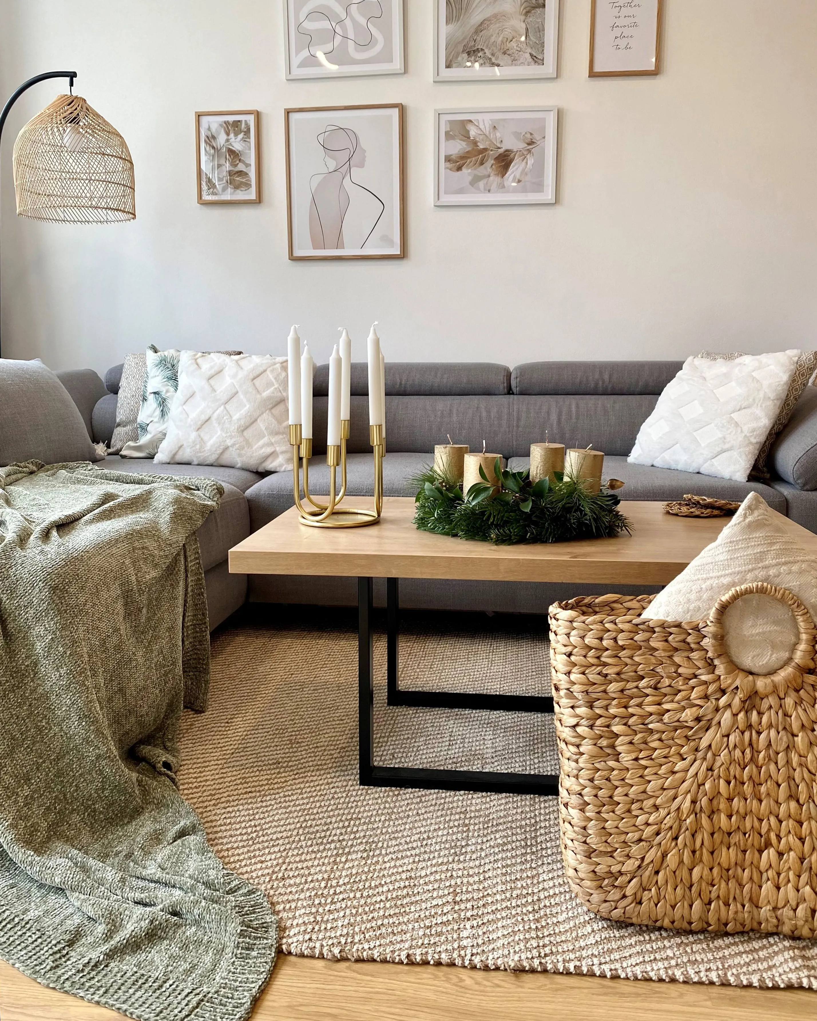 Vloerkleed ALADAG Beige 140 x 200 cm Jute