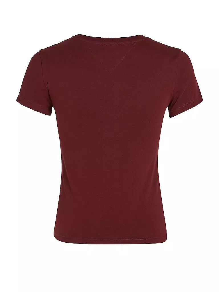 TOMMY JEANS T-Shirt dunkelrot