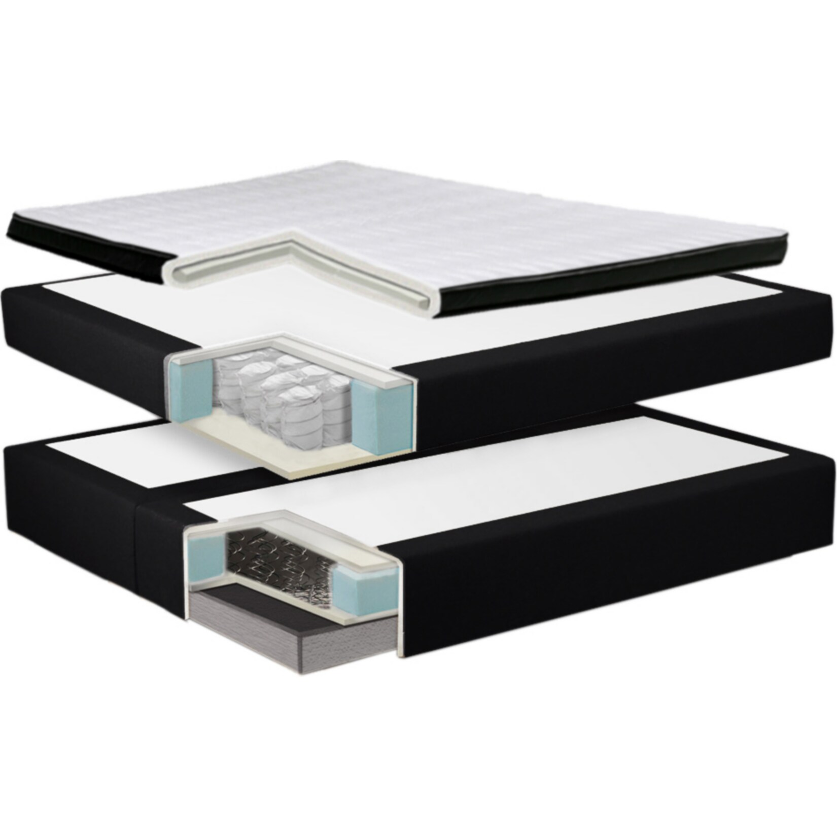 Inter Handels Boxspringbett Oxford 180x200 cm muddy