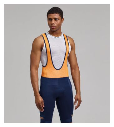 Cuissard Court à Bretelles Le Col Sport II Bleu Navy/Orange