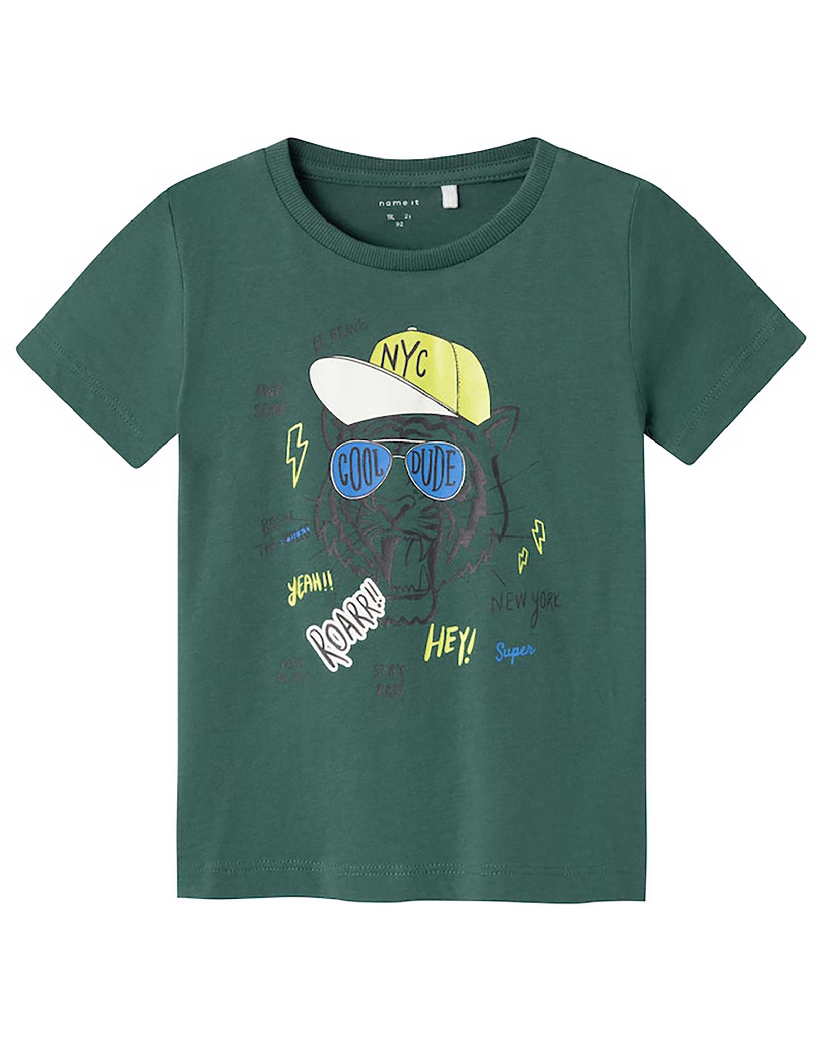 T-Shirt NMMBERTE COOL DUDE in mallard green