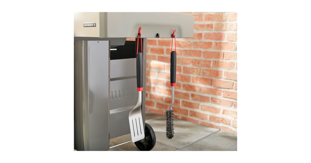 WeberReinigingsborstel grillreinigingsborstel  (Zwart/rood, 45 cm)