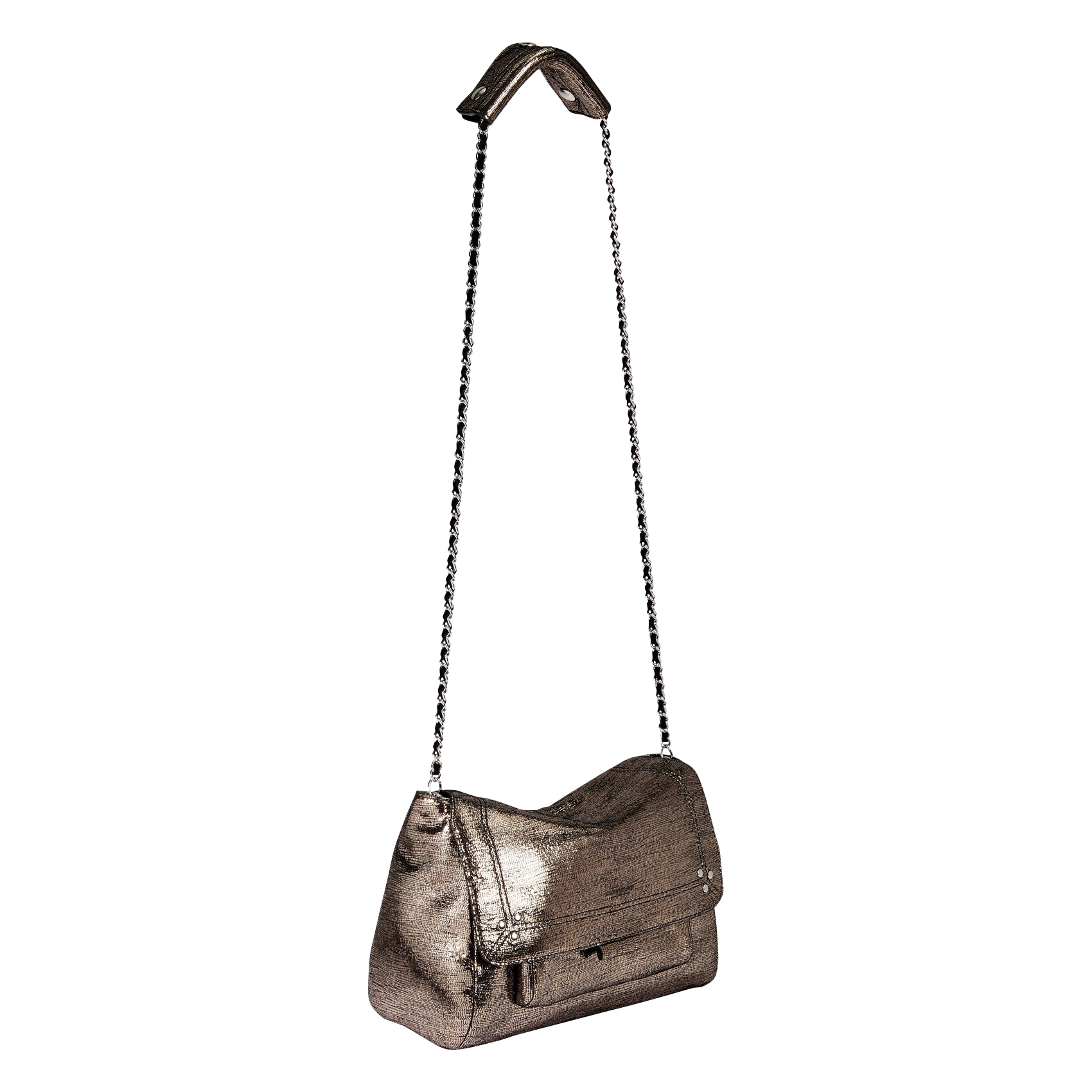 LULU M - Sac besace en cuir| Doré