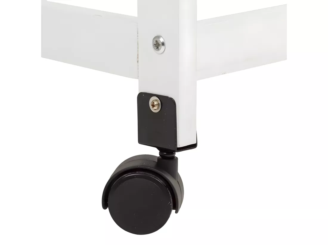 Chariot de cuisine en bois de pin et blanc dm