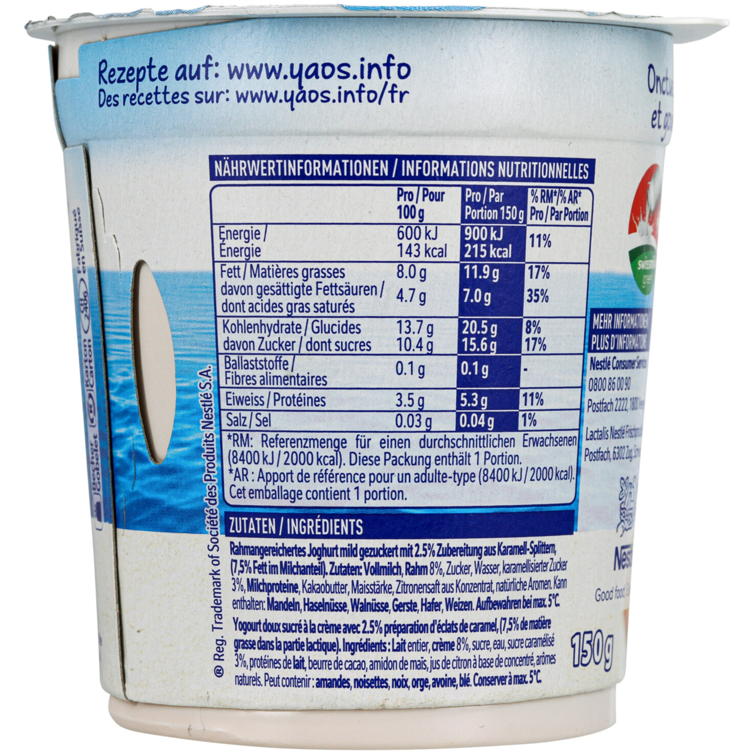 Nestlé YAOS Sensations Caramel 2x150g