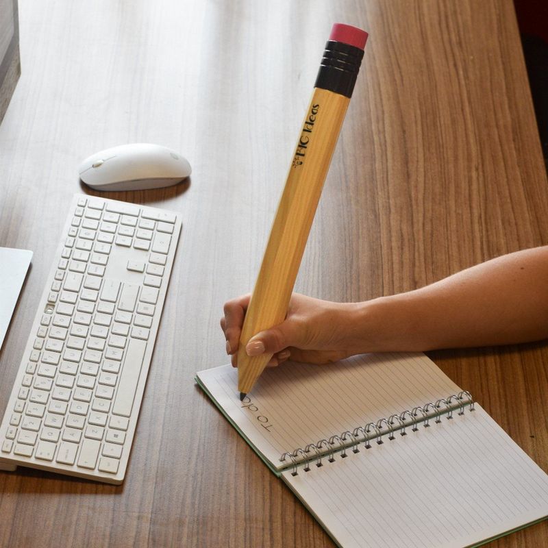 Groot Potlood XXL - Giant Pencil - Houtmateriaal - 34 cm - Inclusief Gum
