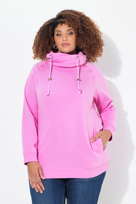 Sweatshirt, weiter Stehkragen, Taschen, Raglan-Langarm