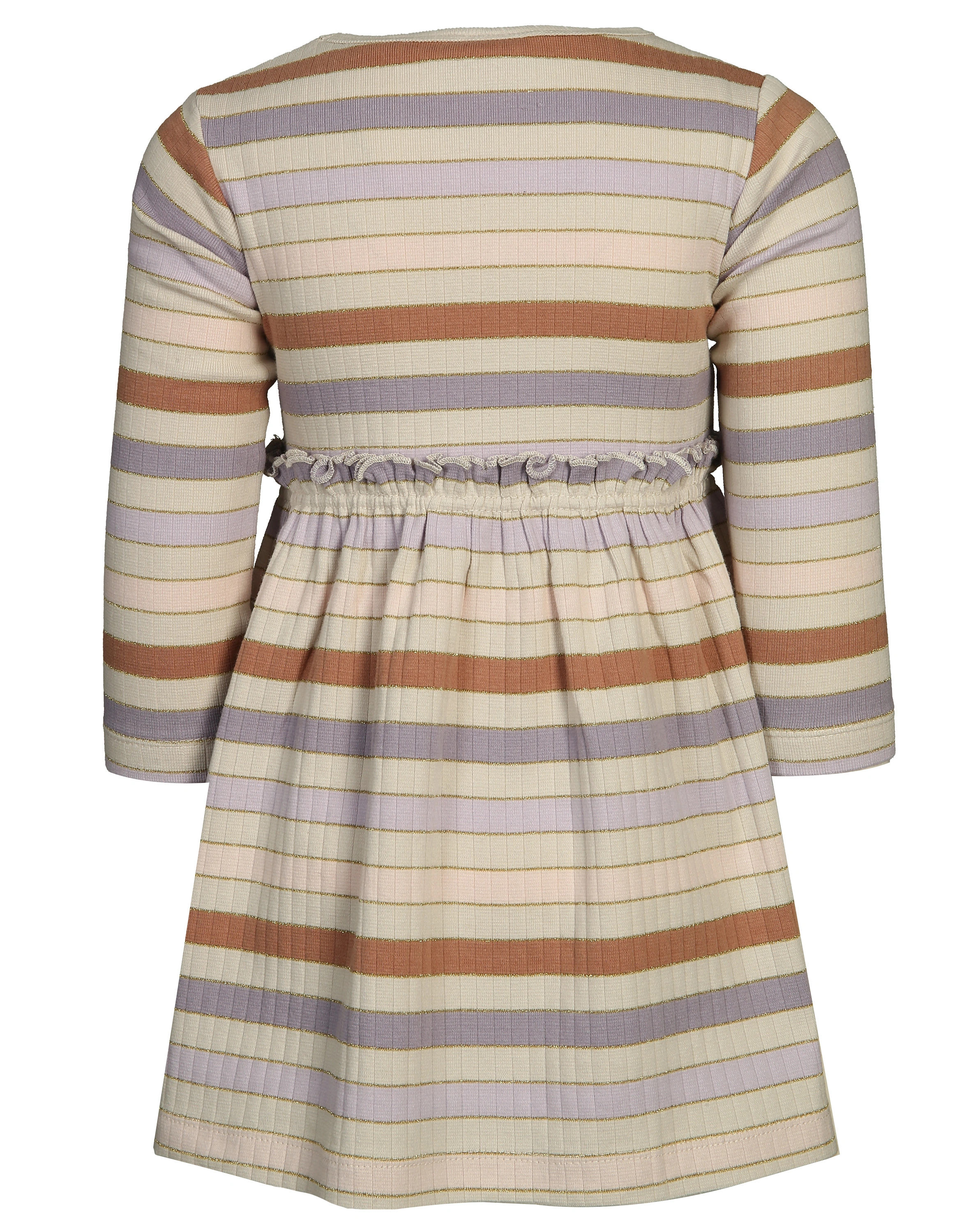 Langarm-Kleid DAYLA gestreift in white sand