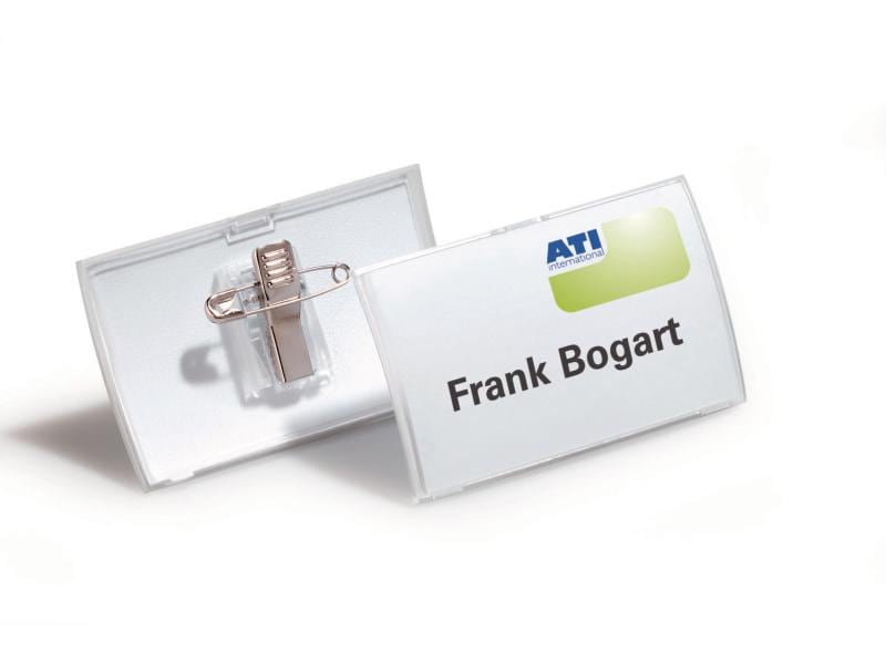 DURABLE Namensschild mit Clip Click Fold 25 x 40x75 mm Namensschilder, 25 Stück
