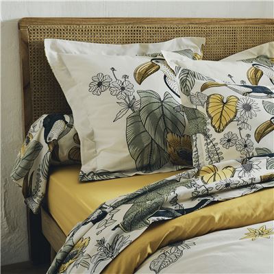 Linge de lit motif toucan