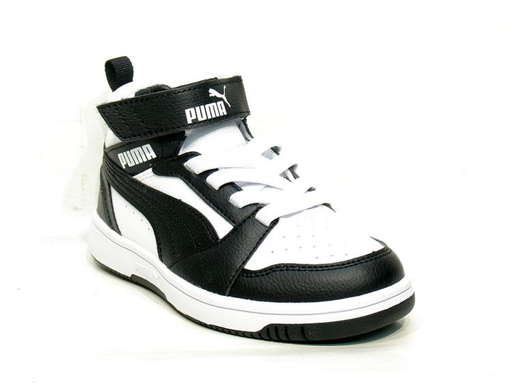PUMA PUMA REBOUND V6 MID AC   P 393832 PUMA-WHITE-PUMA-BLACK-SHADOW-G