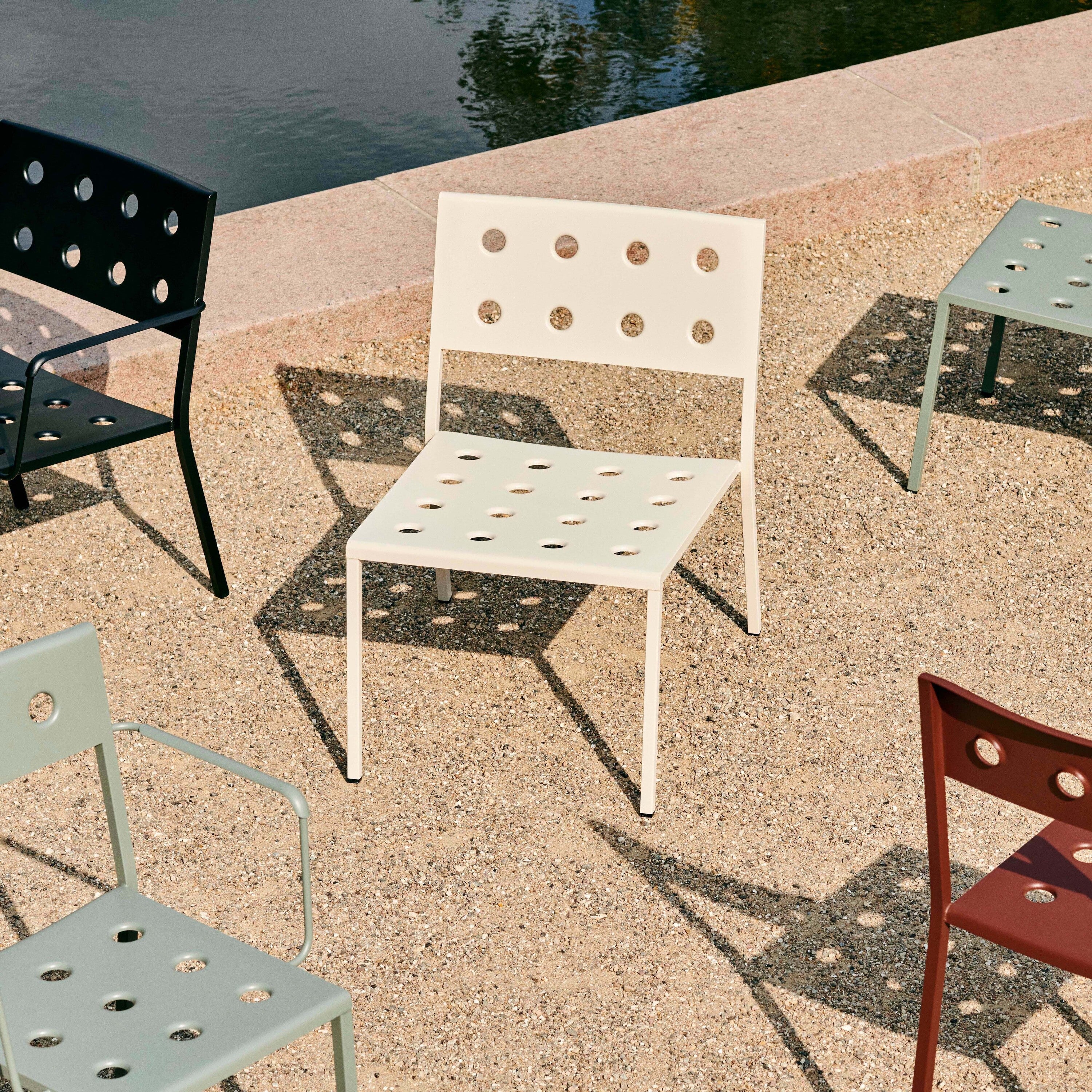 HAY Balcony Lounge Stoel - Chalk beige