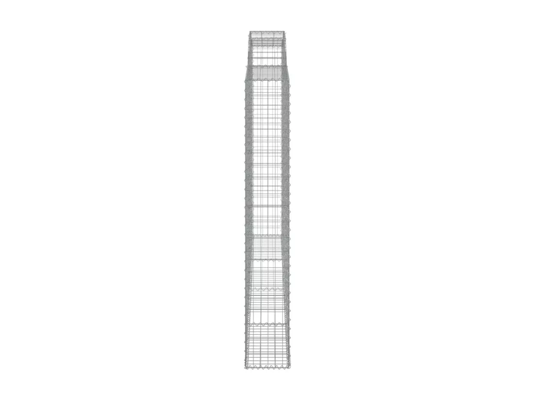 Paniers à gabions arqués 3 pcs 300x30x200-220 fer galvanisé
