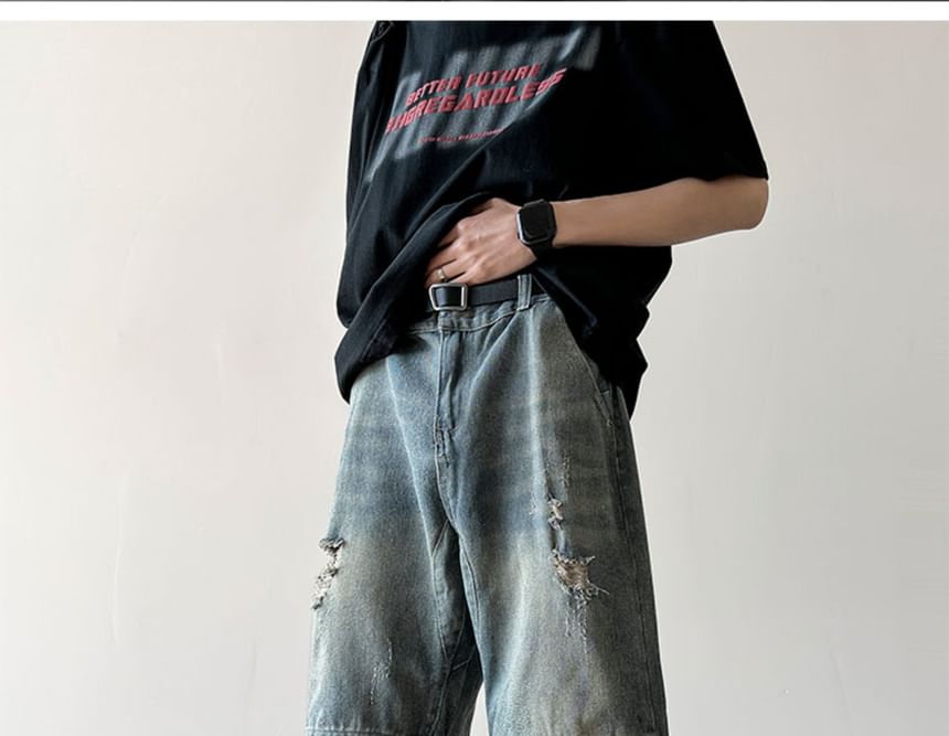 Trimecca - Mid Rise Washed Denim Shorts