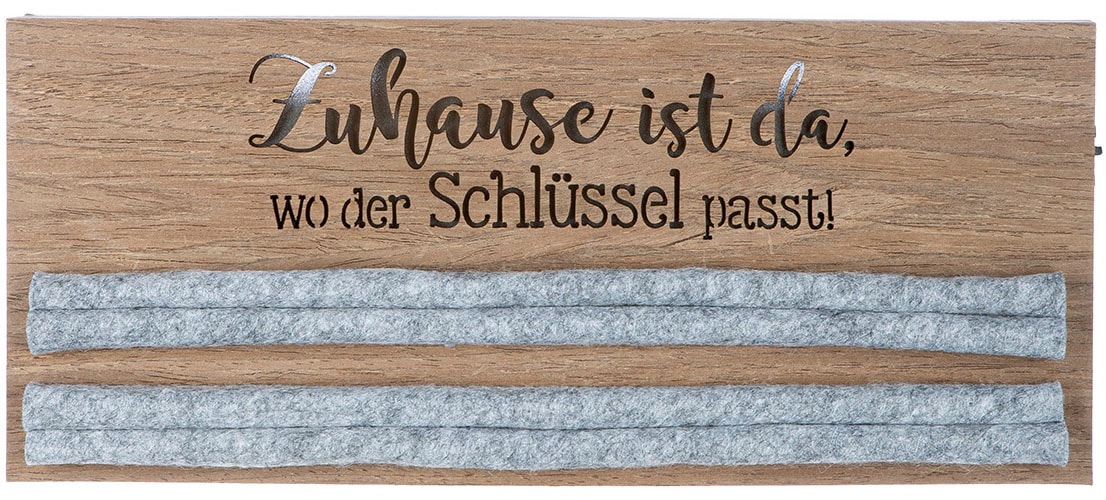 GILDE Schlüsselkasten »LED Schlüsselbrett mit Spruch«