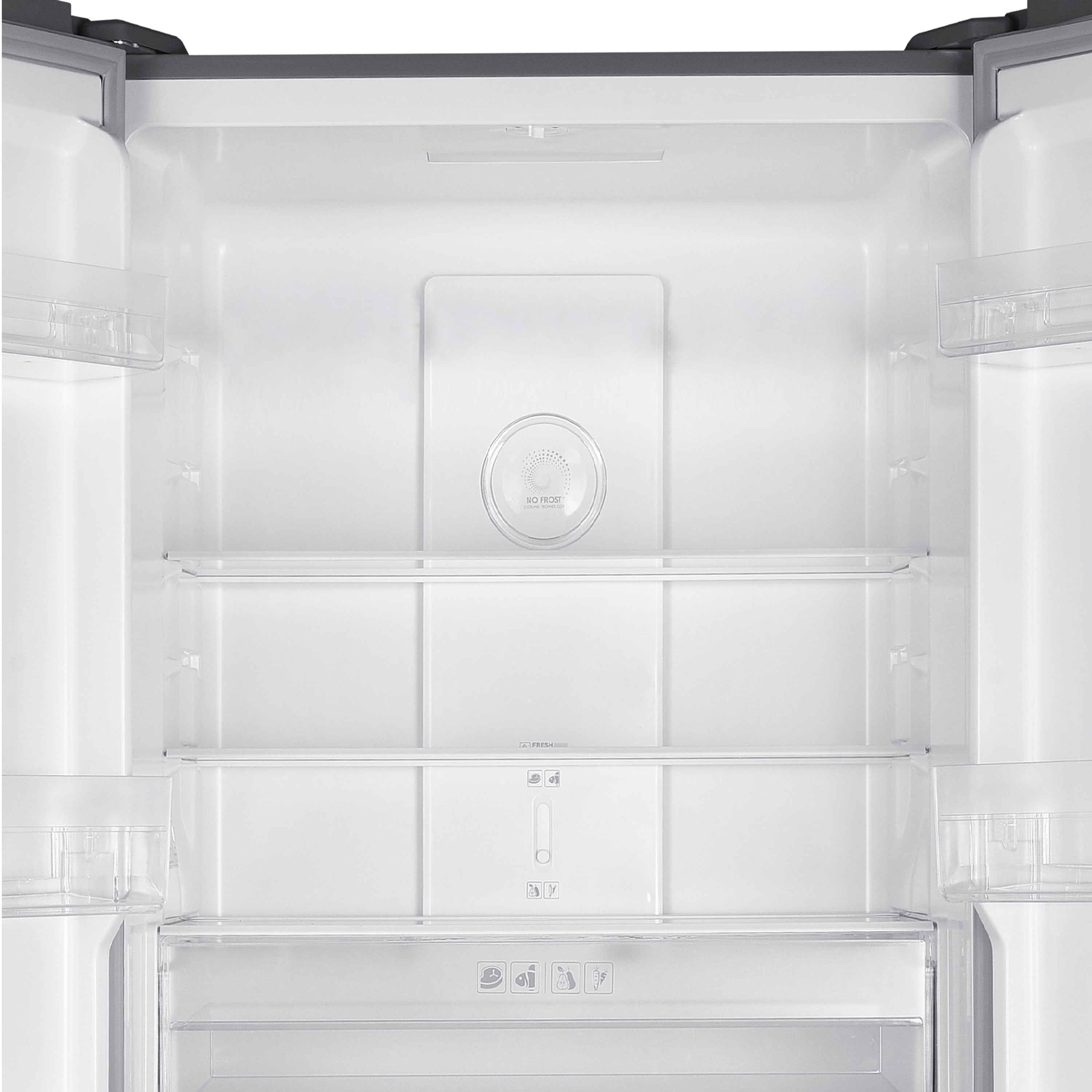 Kühlschrank mit Gefrierer 362L silbergrau