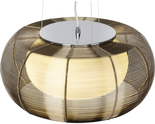 Hanglamp 2-lamp HxØ 122x40 cm brons/chroom