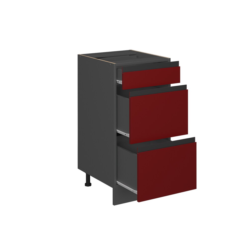 Vicco Schubladenunterschrank Küchenschrank Küchenmöbel R-Line J-Shape Anthrazit Rot 40 cm modern