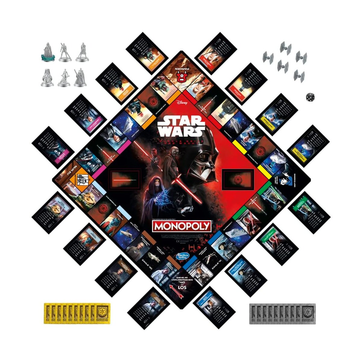 Hasbro - Brettspiel - Monopoly Star Wars: Dunkle Seite der Macht Gesellschaftsspiel Dark Side