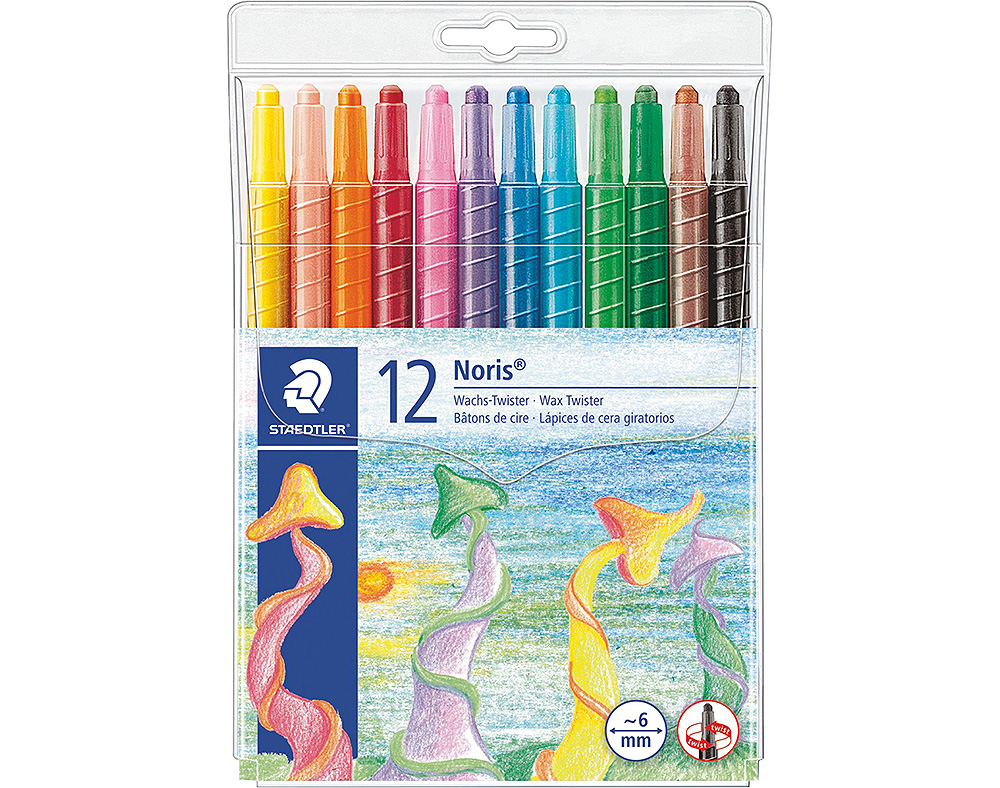 LÁPIS CERA NORIS STAEDTLER CLUB TWISTER 12 UNIDADES