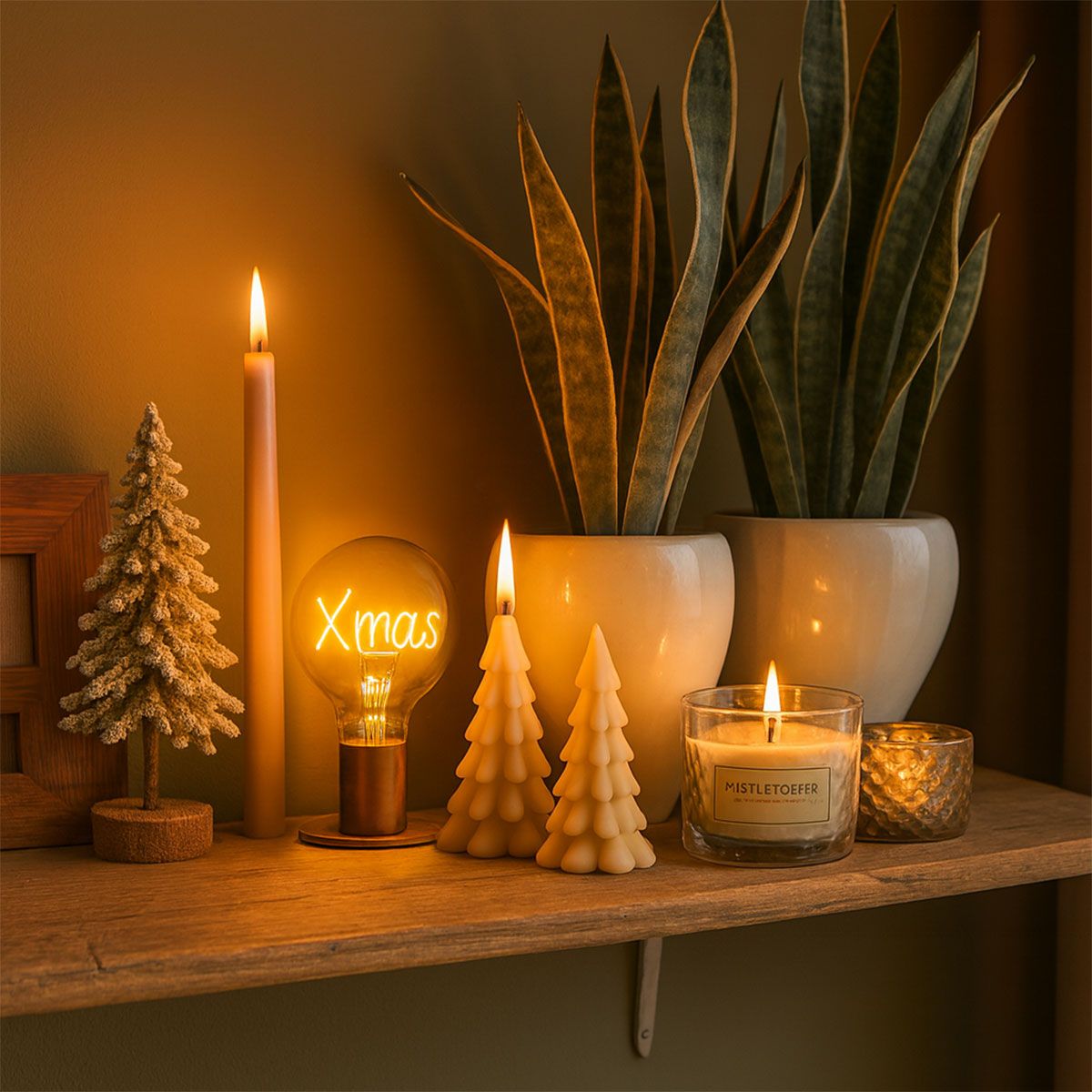 Kerst E27 LED lamp G125 amber 1.8W 100 lm 1800K
