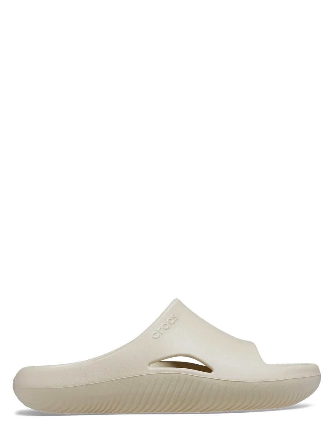 crocs claquettes femme mellow slide blanc cassé