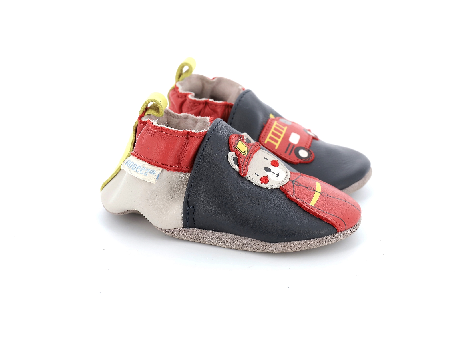 Robeez-FIREMAN Cuir Marine