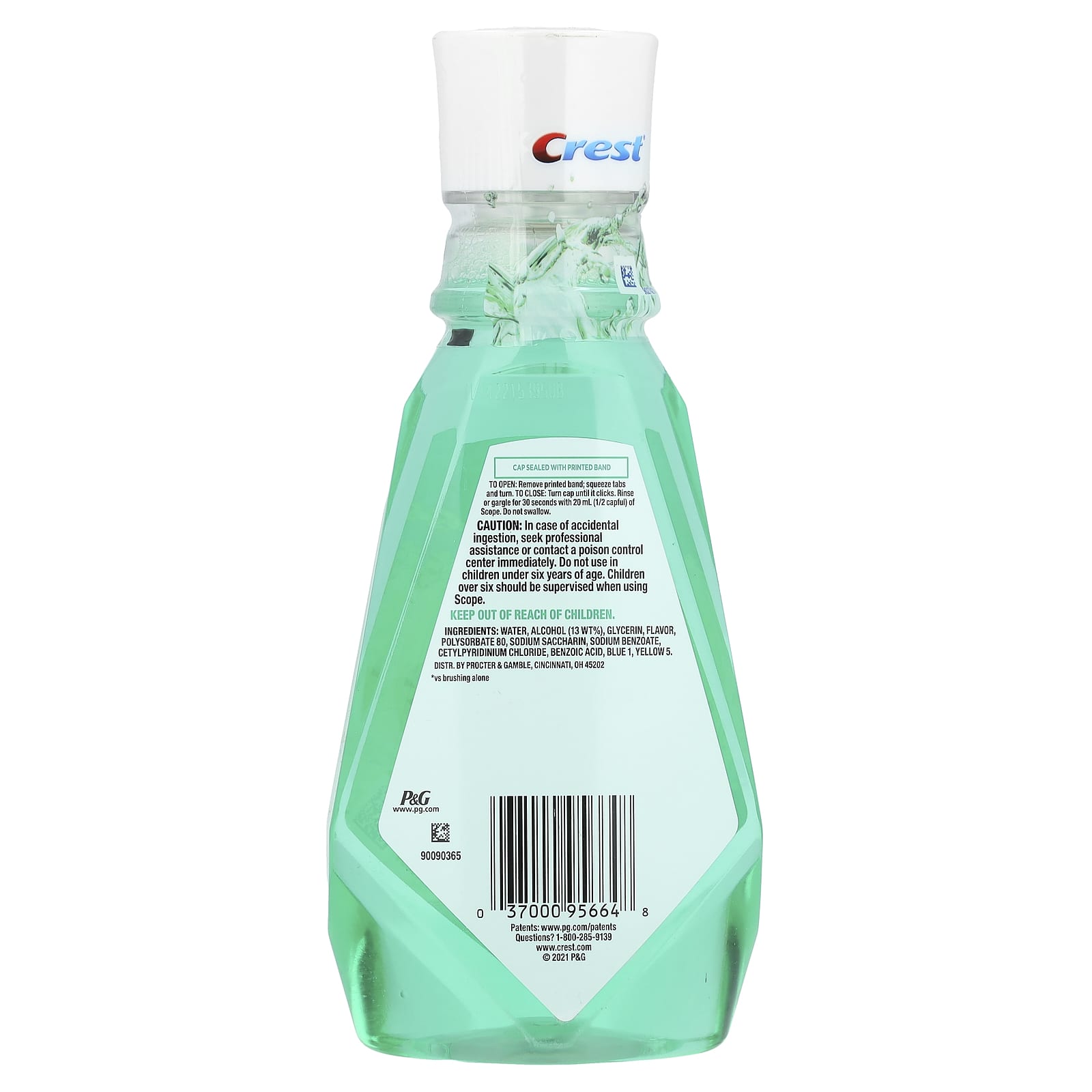 Crest, Scope®, Outlast™, mondwater, verse munt, 500 ml