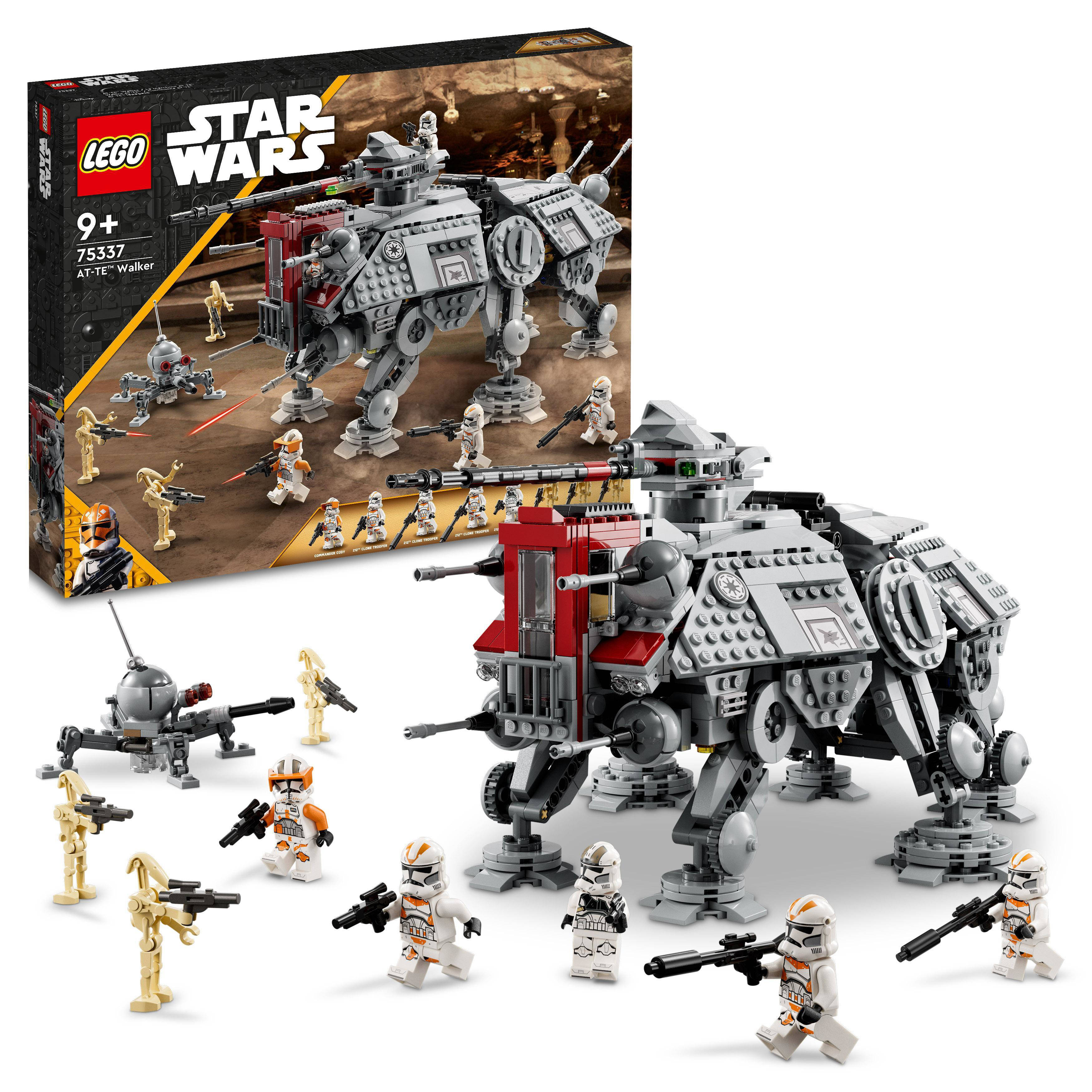 LEGO AT-TE Walker Verstelbaar Model met Clone Troopers en Droid Figuren 75337