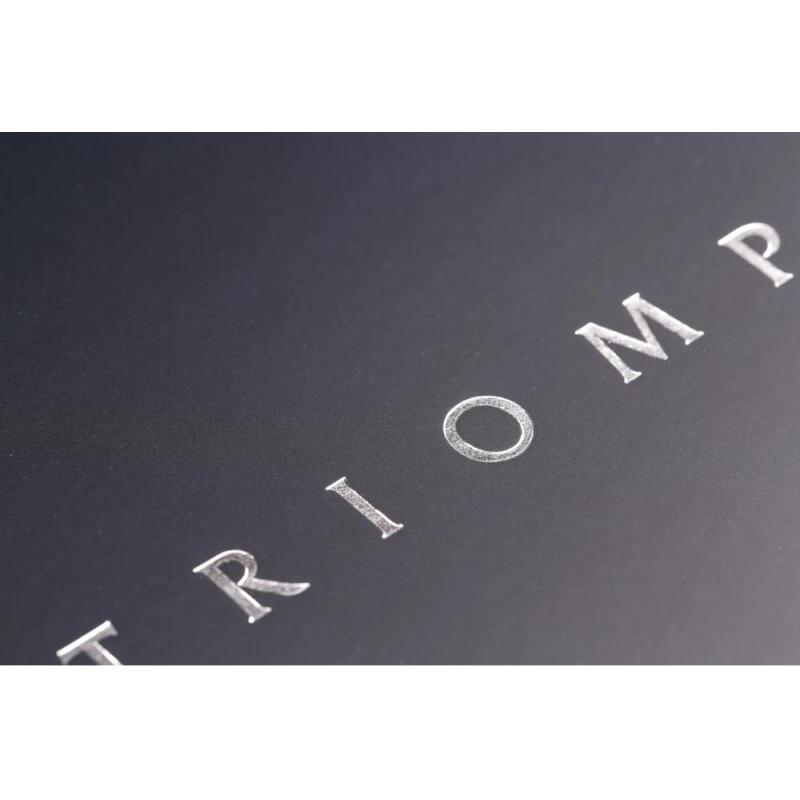 Triomphe PLATINUM cahier piqûre textile A4 96 pages ligné papier ivoire 90 g - Bleu