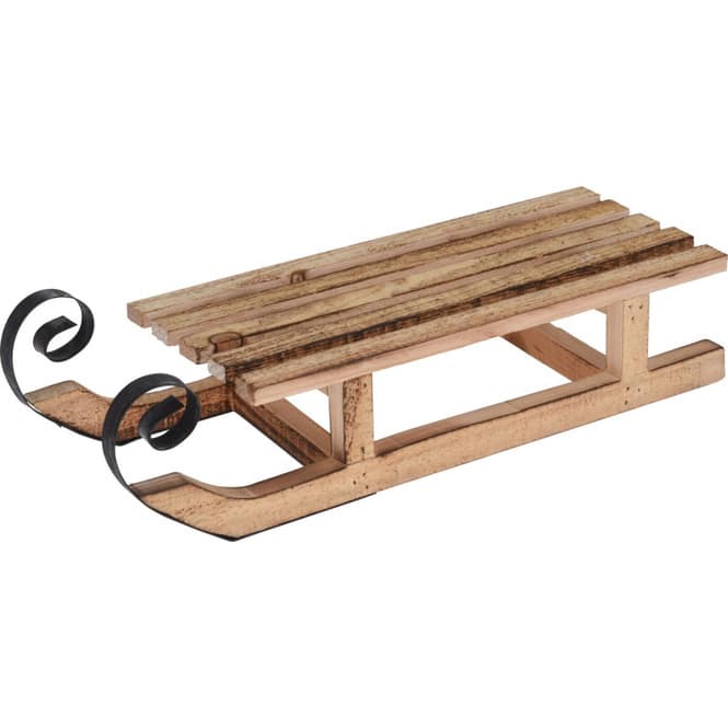 Deko-Schlitten - aus Holz - ca. 40 x 14 x 10cm