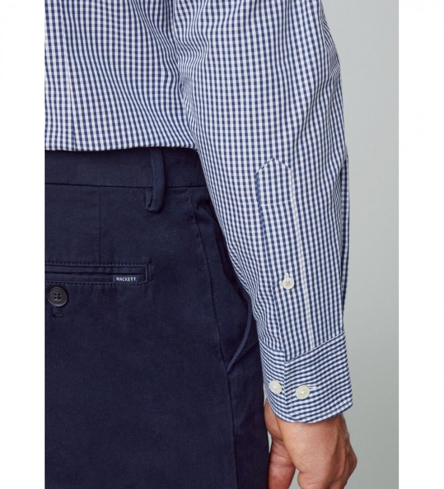 Camisa Hackett Essential Ginham azul