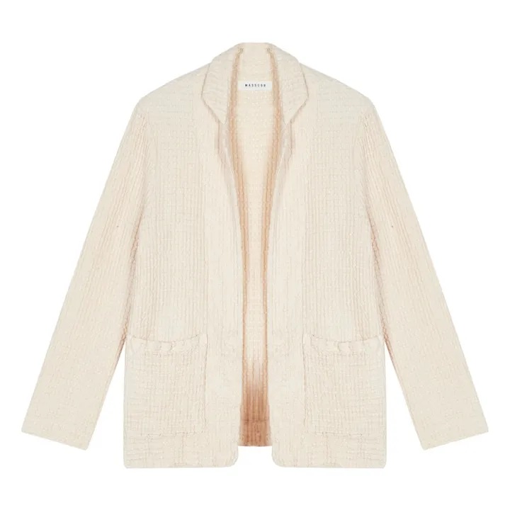 Masscob Veste Algar Coton et Lin Gaufré | Ecru
