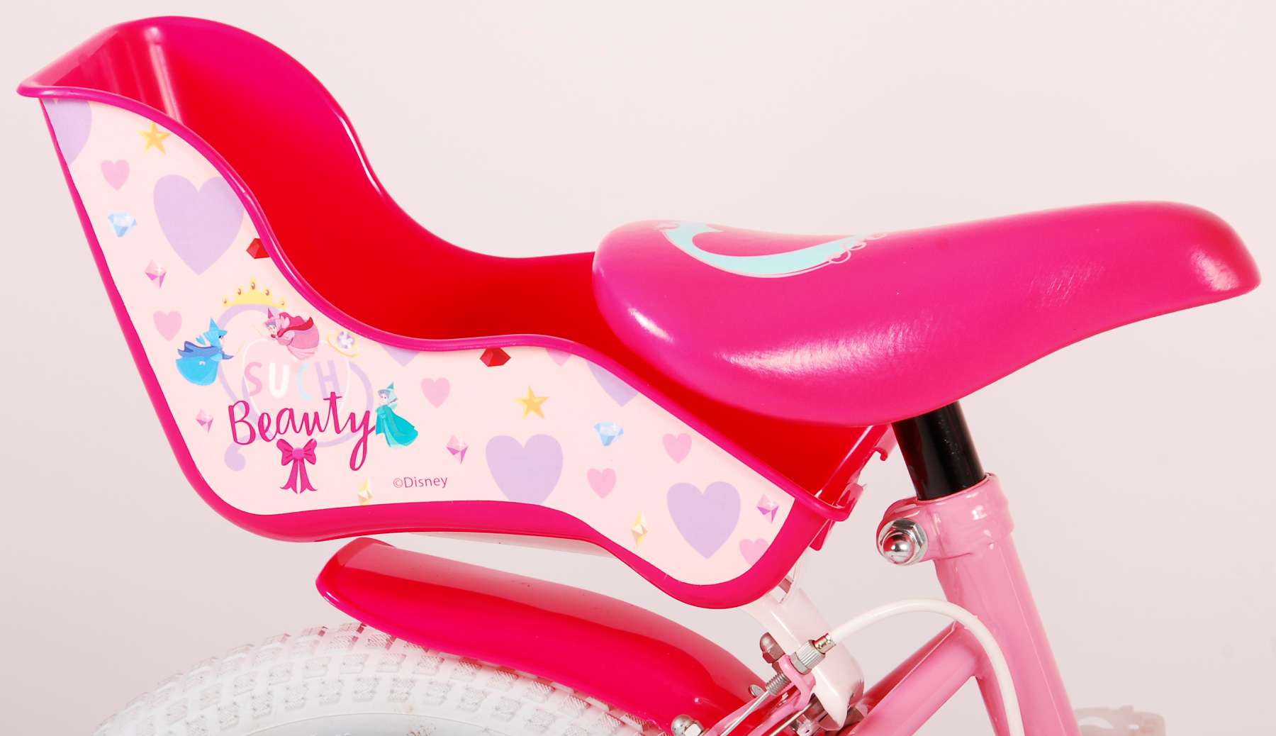 TPFSports Disney Princess Kinderfahrrad - Mädchen - 14 Zoll - Rücktritt + Handbremse - Pink