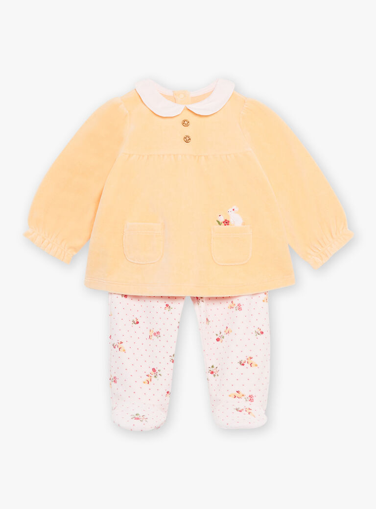 Pyjama mélon et écru