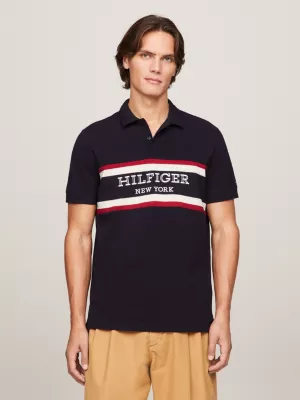 Polo Hilfiger Monotype com blocos de cores