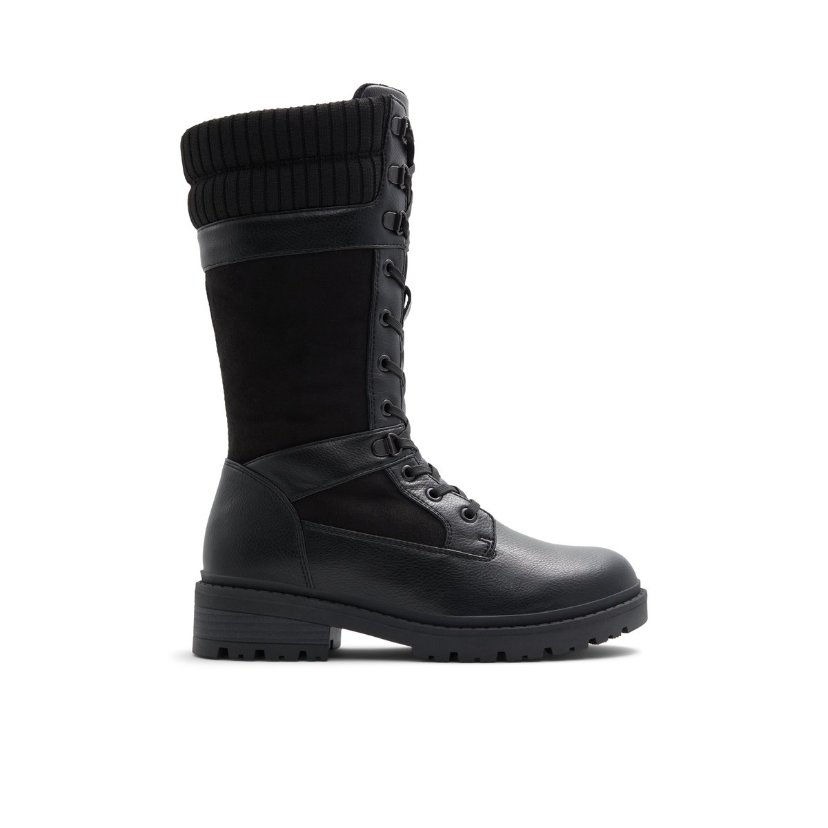 BANFF TRAIL PREMIUM-Flowers-Bottes mi-mollet d'hiver - Semelle tracteur - Noir