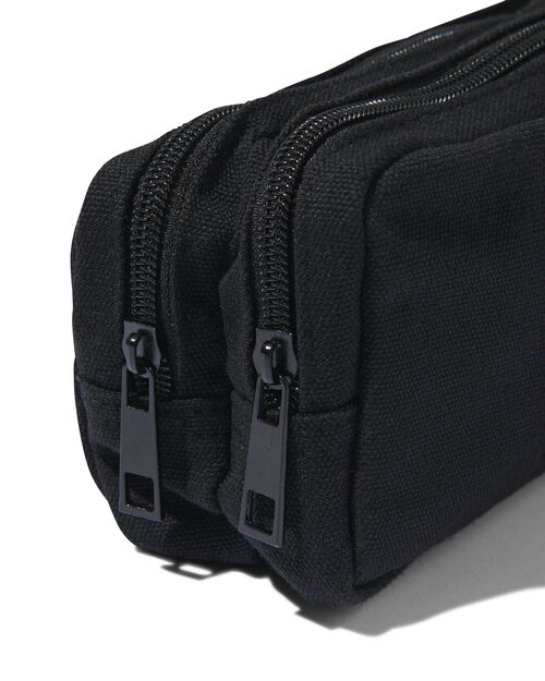 trousse avec double zip noir