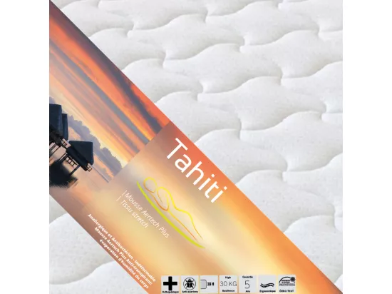 TAHITI - Matelas Mousse 140x190cm Epaisseur 18cm