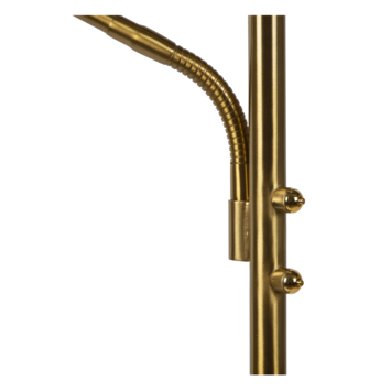 Lucide vloerlamp Zenith messing dimbaar
